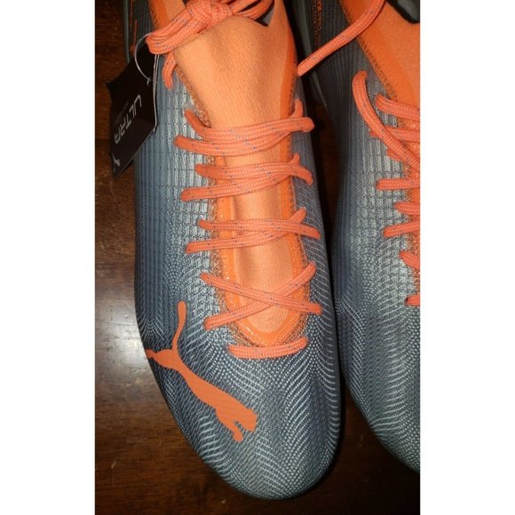 PUMA ULTRA 2.4 FG AG SOCCER CLEATS MEN\'S Size 10 GRAY/ORANGE NWOB main image 9
